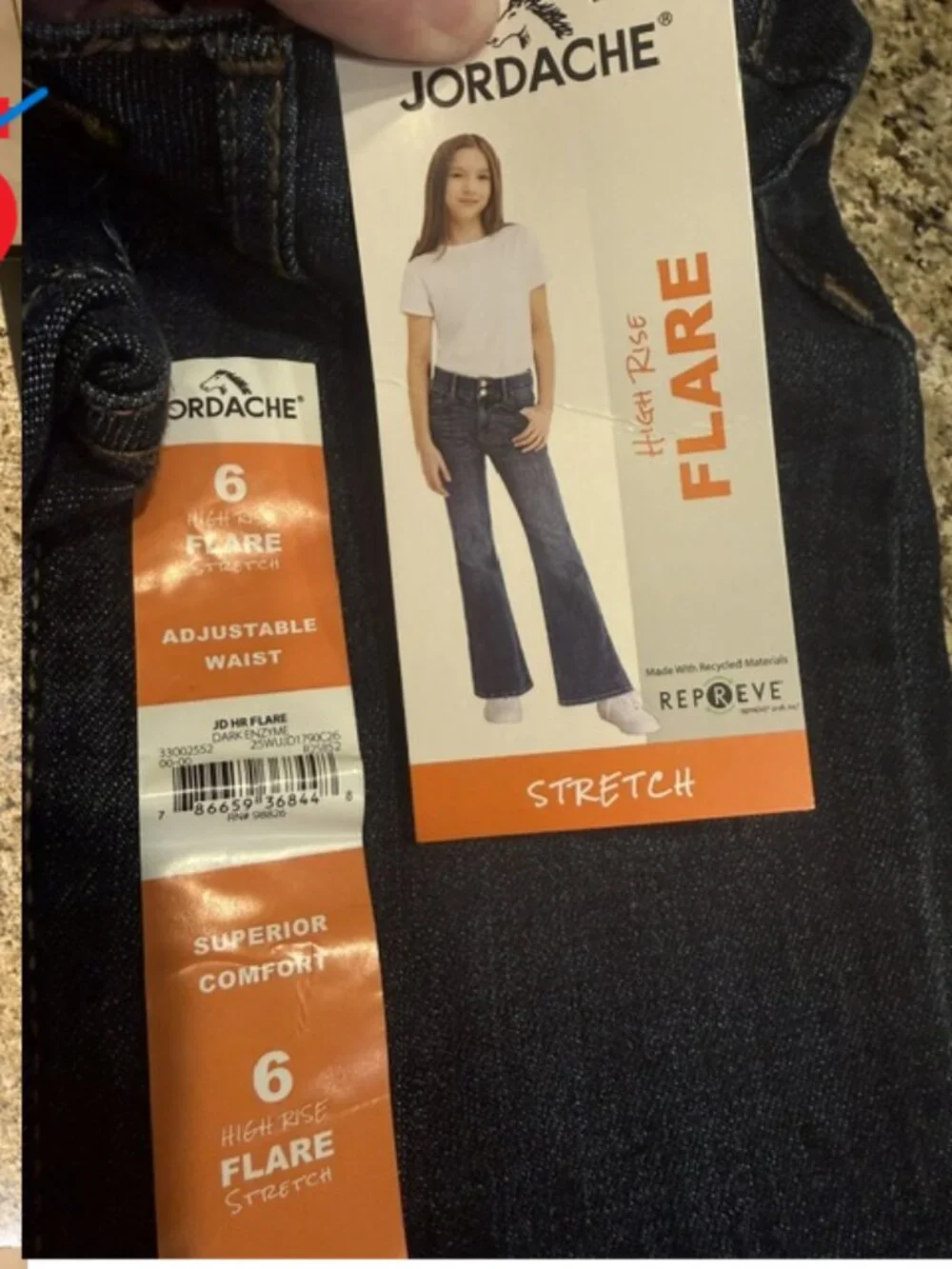 Jordache Girls High Rise Flare nwt